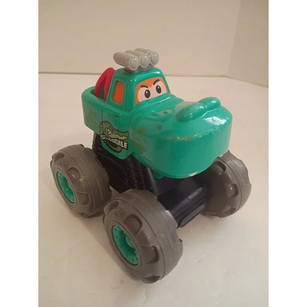 Crocodile Monster Truck Toy Teal Green Kids Friction Vehicle Character Car